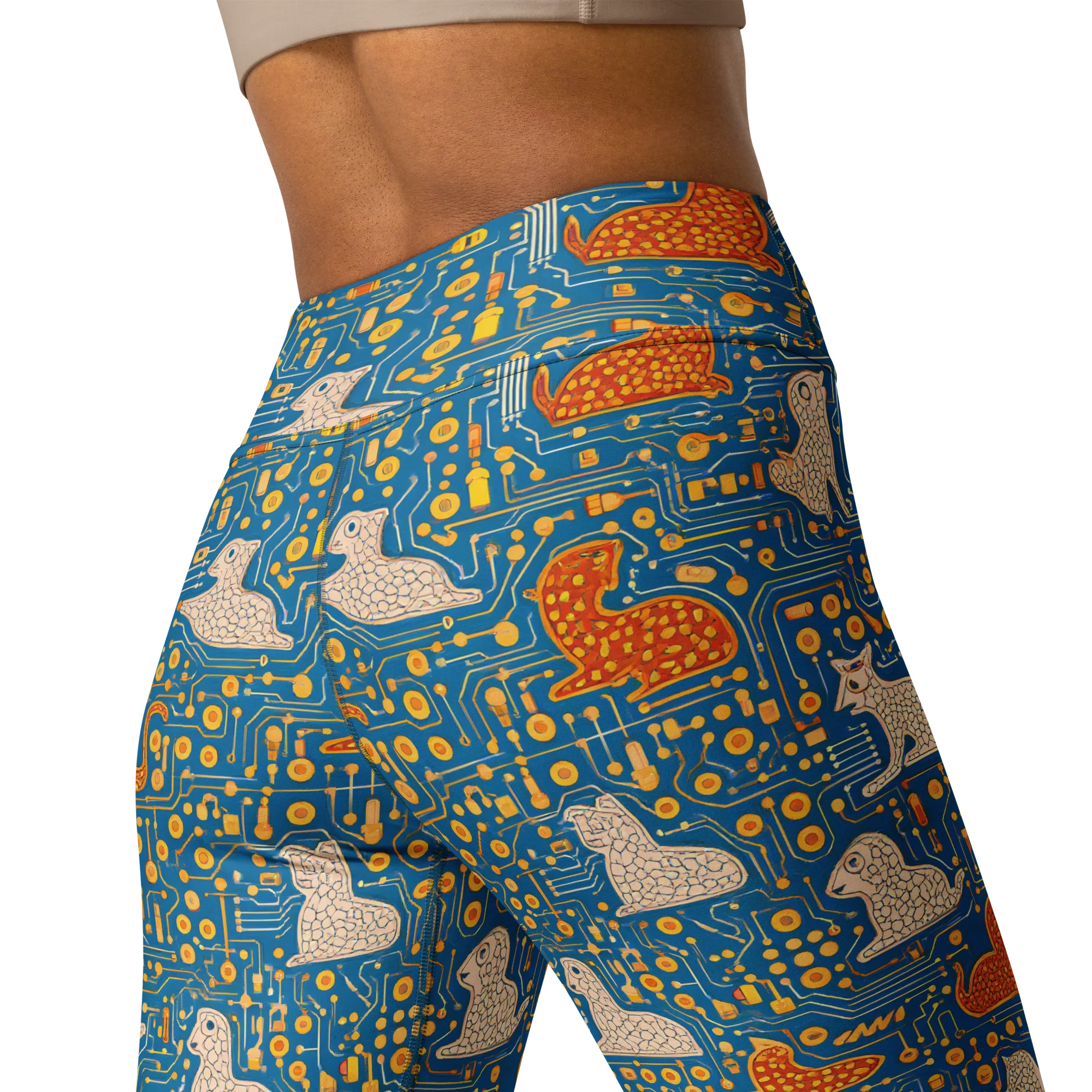 Copper Circuit Warren on Yoga Leggings — Back 2
