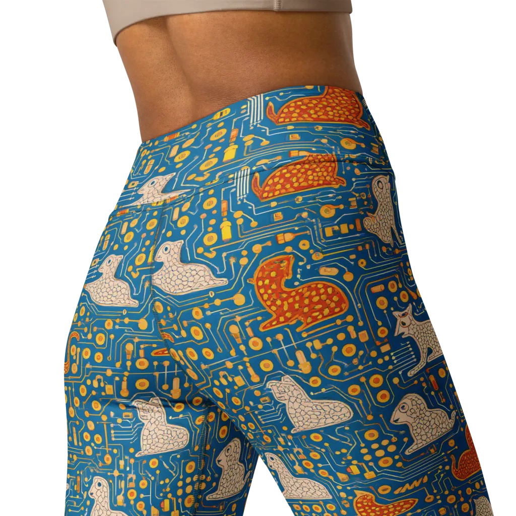Copper Circuit Warren on Yoga Leggings — Back 2