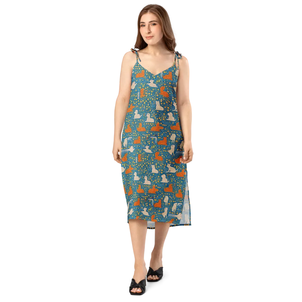 Copper Circuit Warren on Slip Dress — Front