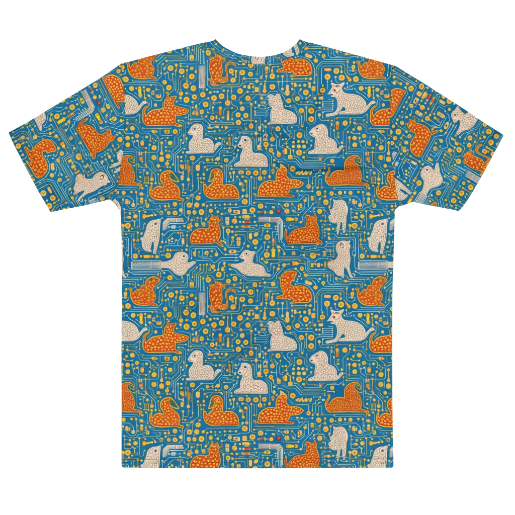 Copper Circuit Warren on Men's Cotton Crew Neck T-Shirt — Front print