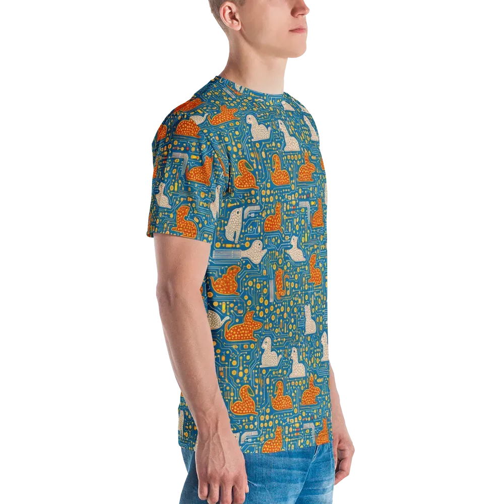 Copper Circuit Warren on Men's Crew Neck T-Shirt — Right