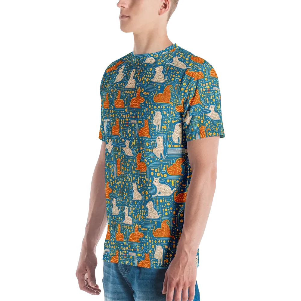 Copper Circuit Warren on Men's Crew Neck T-Shirt — Left