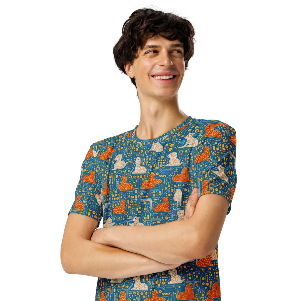 Copper Circuit Warren on Men's Crew Neck T-Shirt — Front print
