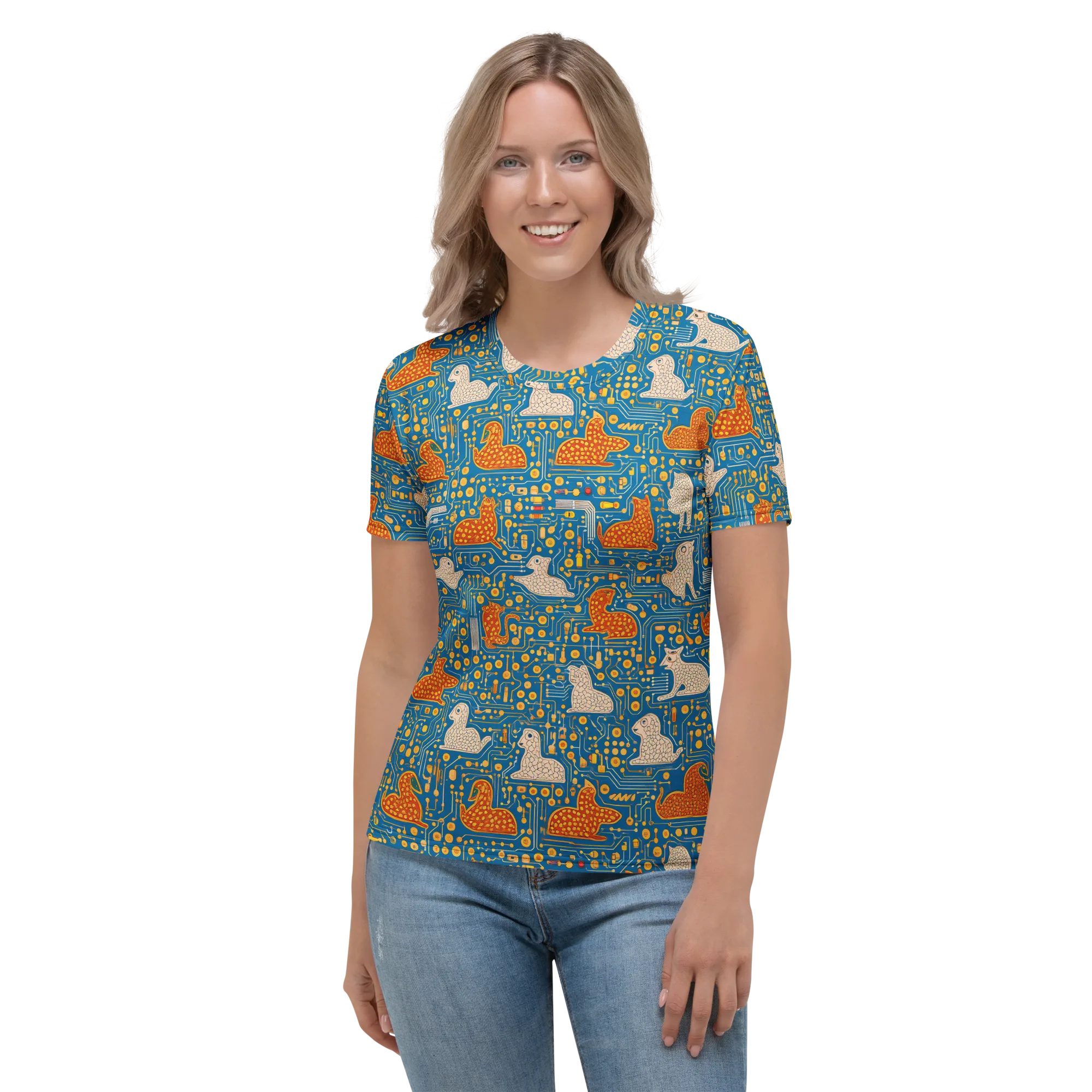 Copper Circuit Warren on Women's Crew Neck T-Shirt — Front