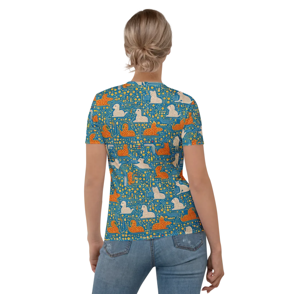 Copper Circuit Warren on Women's Crew Neck T-Shirt — Back