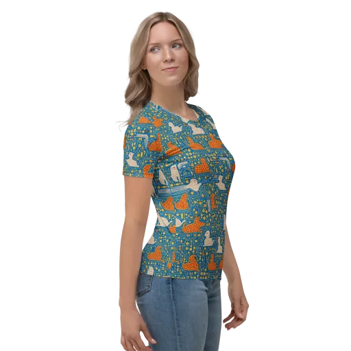 Copper Circuit Warren on a Women's Crew Neck T-Shirt