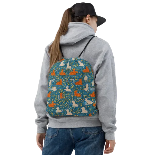 Copper Circuit Warren on a Drawstring Bag