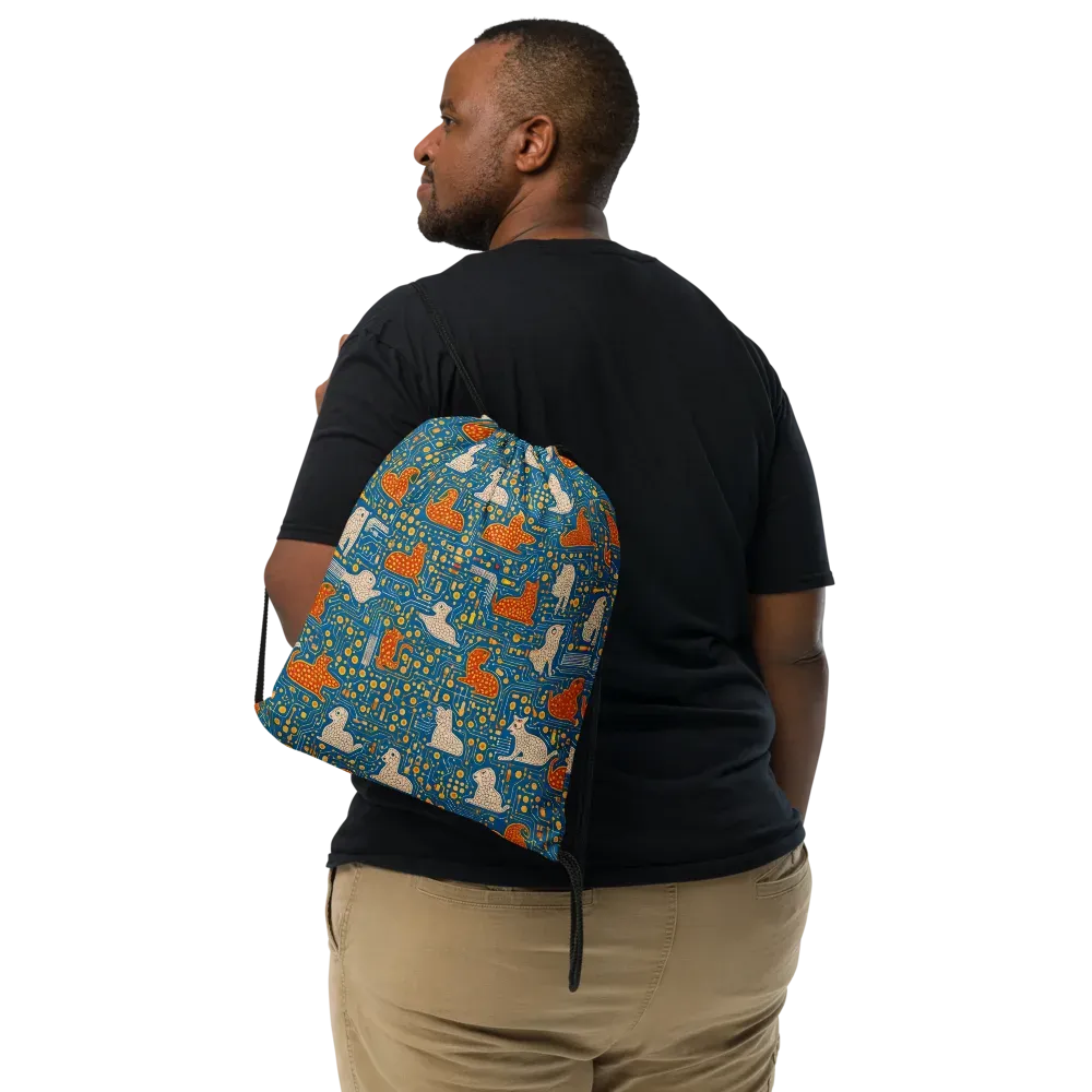 Copper Circuit Warren on Drawstring Bag — Print file