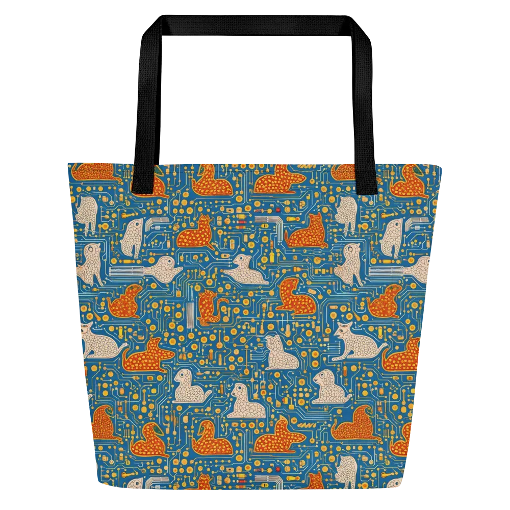 Copper Circuit Warren on Large Tote Bag W/ Pocket — Front