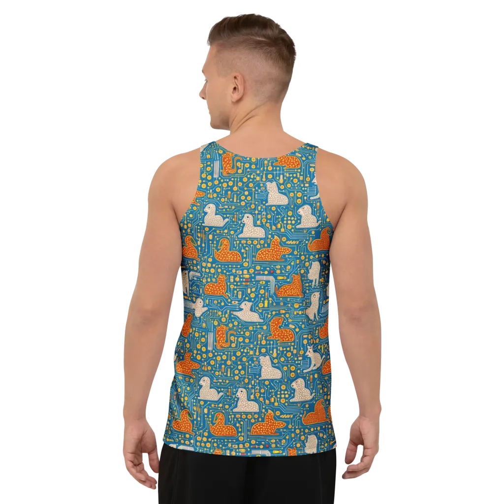 Copper Circuit Warren on Men's Tank Top — Back print