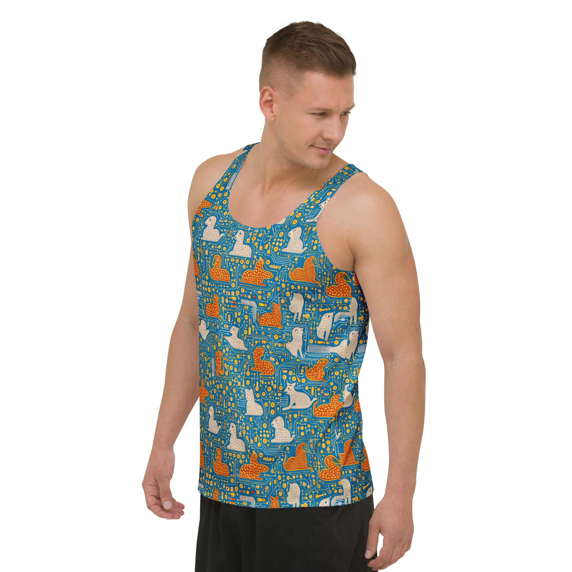 Copper Circuit Warren on Men's Tank Top — Front print