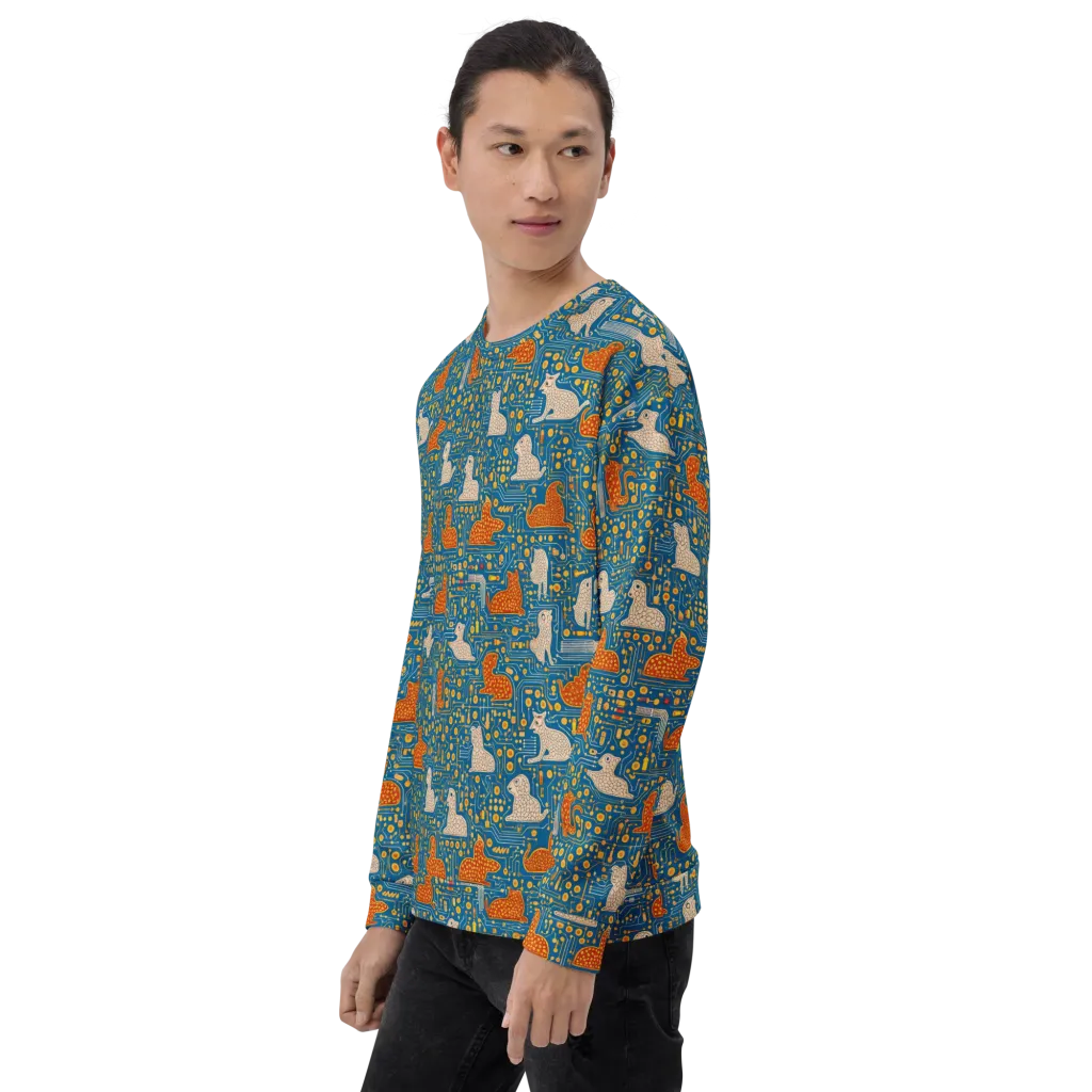 Copper Circuit Warren on Sweatshirt — Left sleeve
