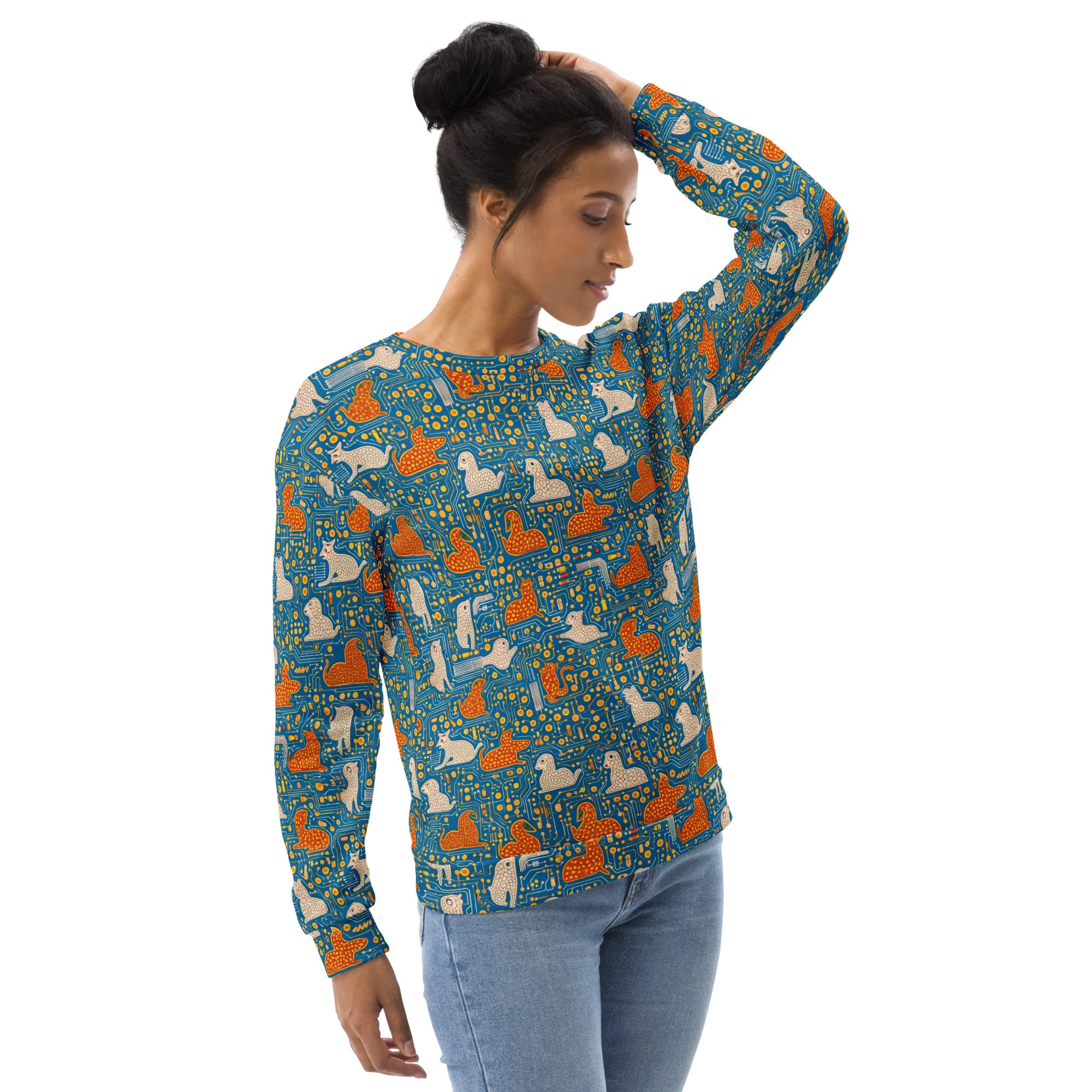 Copper Circuit Warren on Sweatshirt — Right sleeve