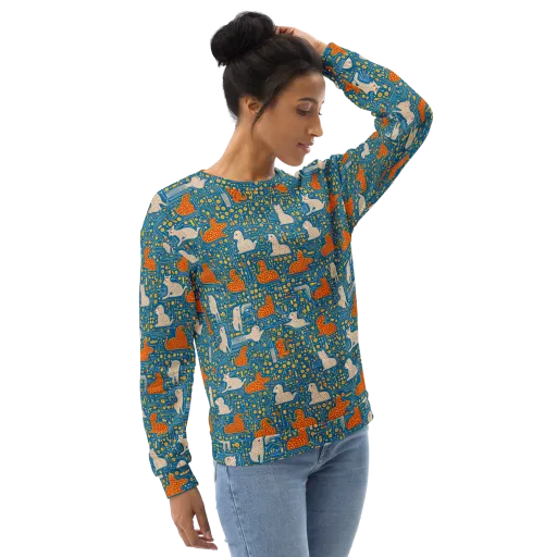 Copper Circuit Warren on a Sweatshirt