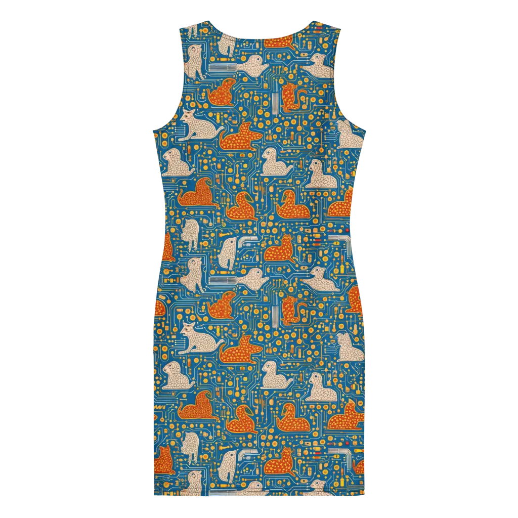 Copper Circuit Warren on Bodycon Dress — Print file