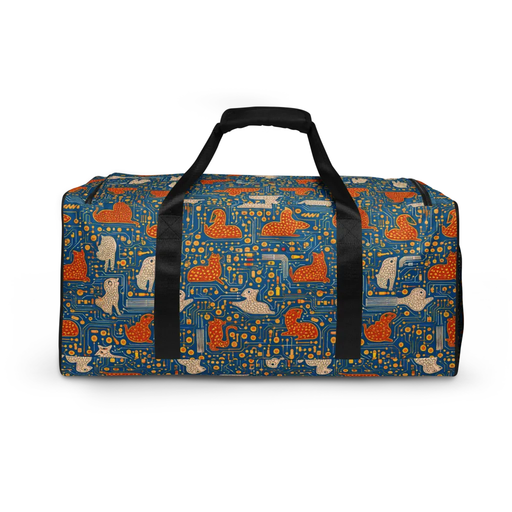 Copper Circuit Warren on Duffle Bag — Back print