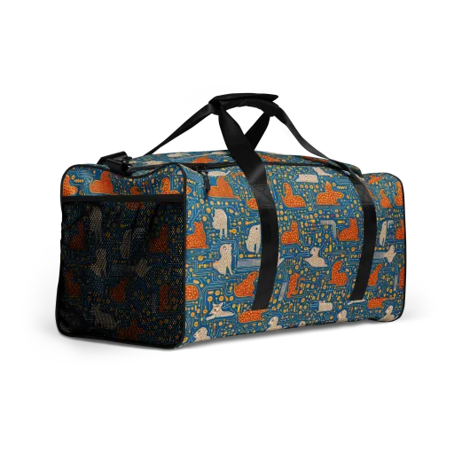 Copper Circuit Warren on a Duffle Bag
