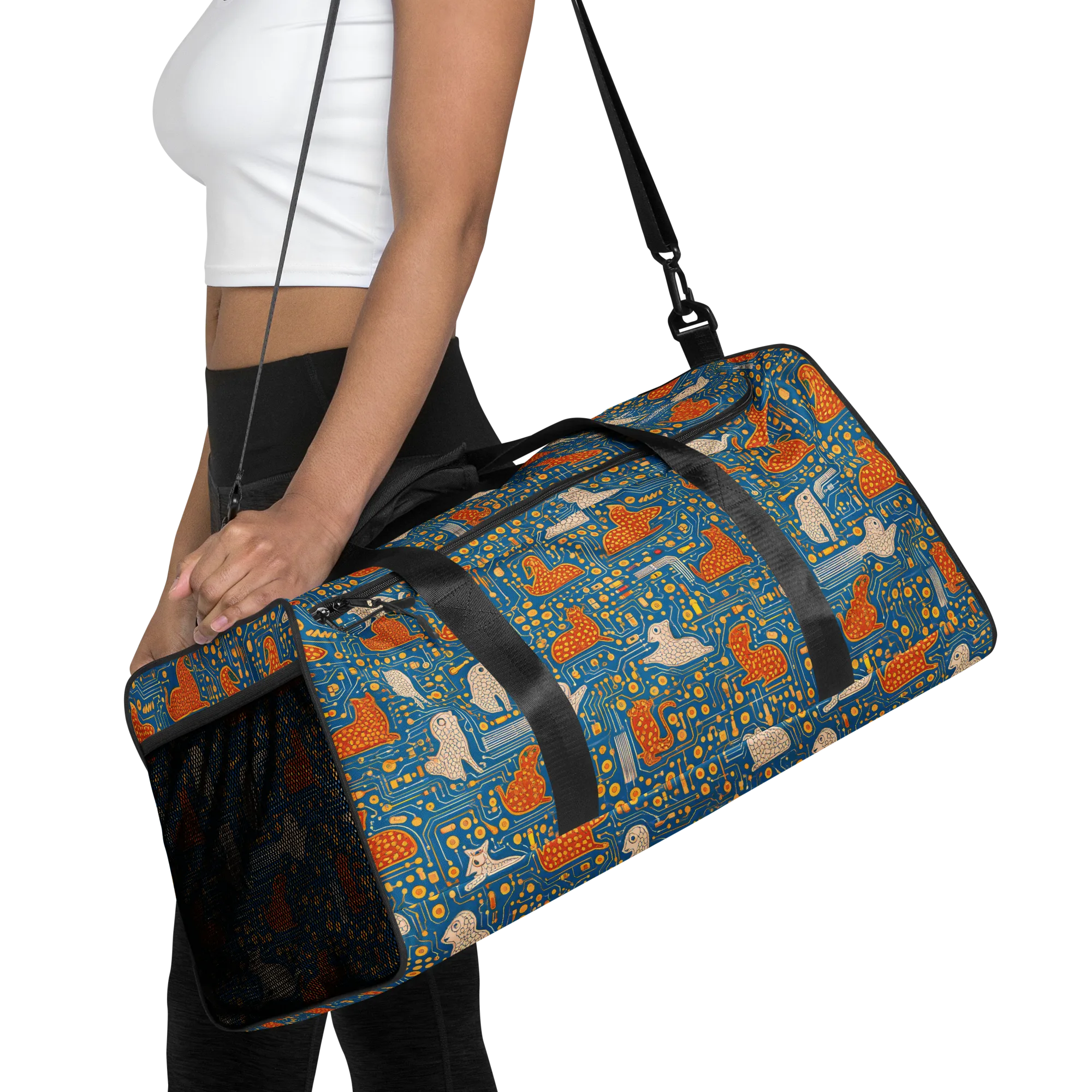 Copper Circuit Warren on Duffle Bag — Front