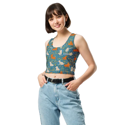 Copper Circuit Warren on a Crop Top