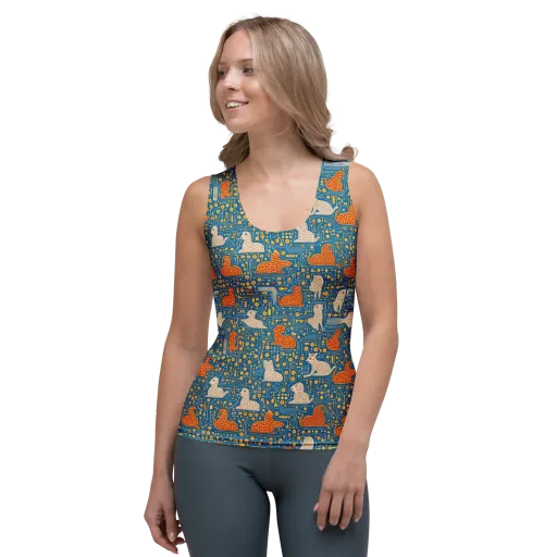 Copper Circuit Warren on a Women's Tank Top