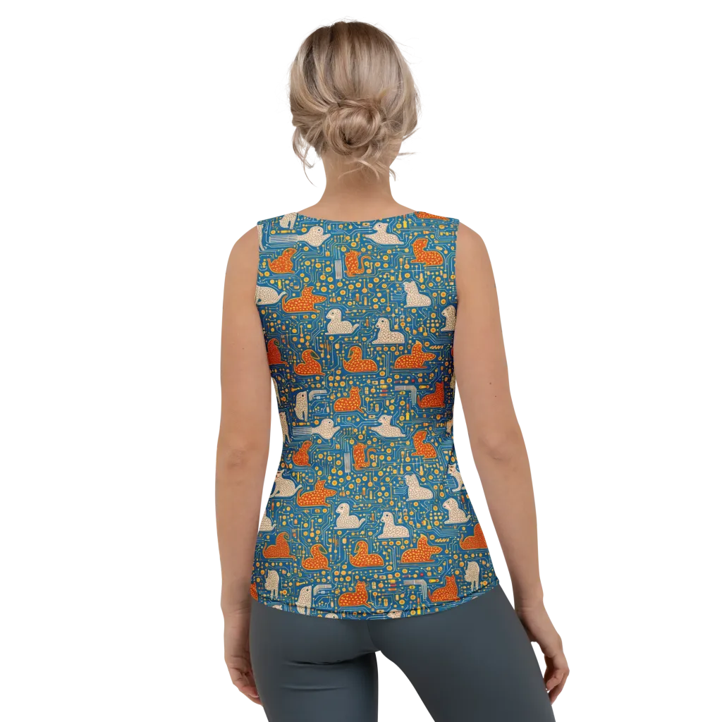 Copper Circuit Warren on Women's Tank Top — Back
