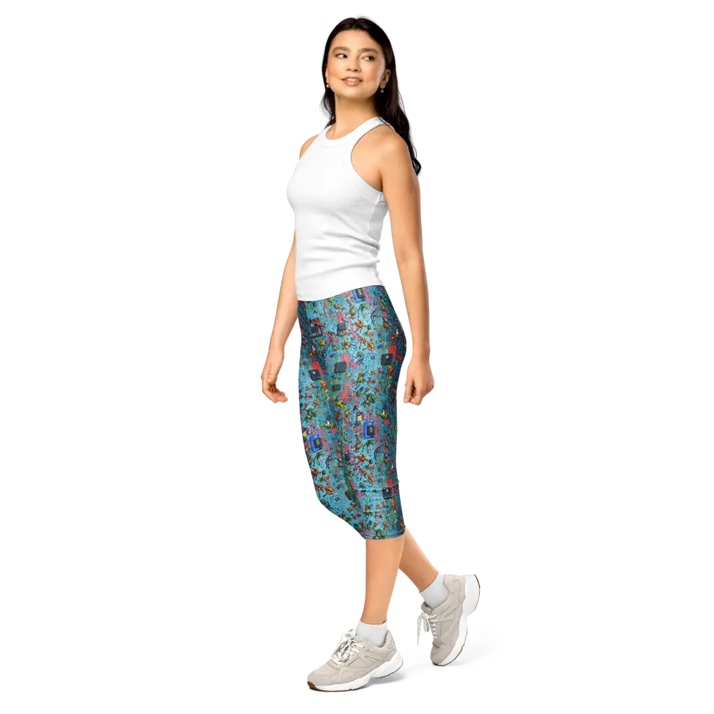 Circuit Menagerie on Capri Leggings — Print file