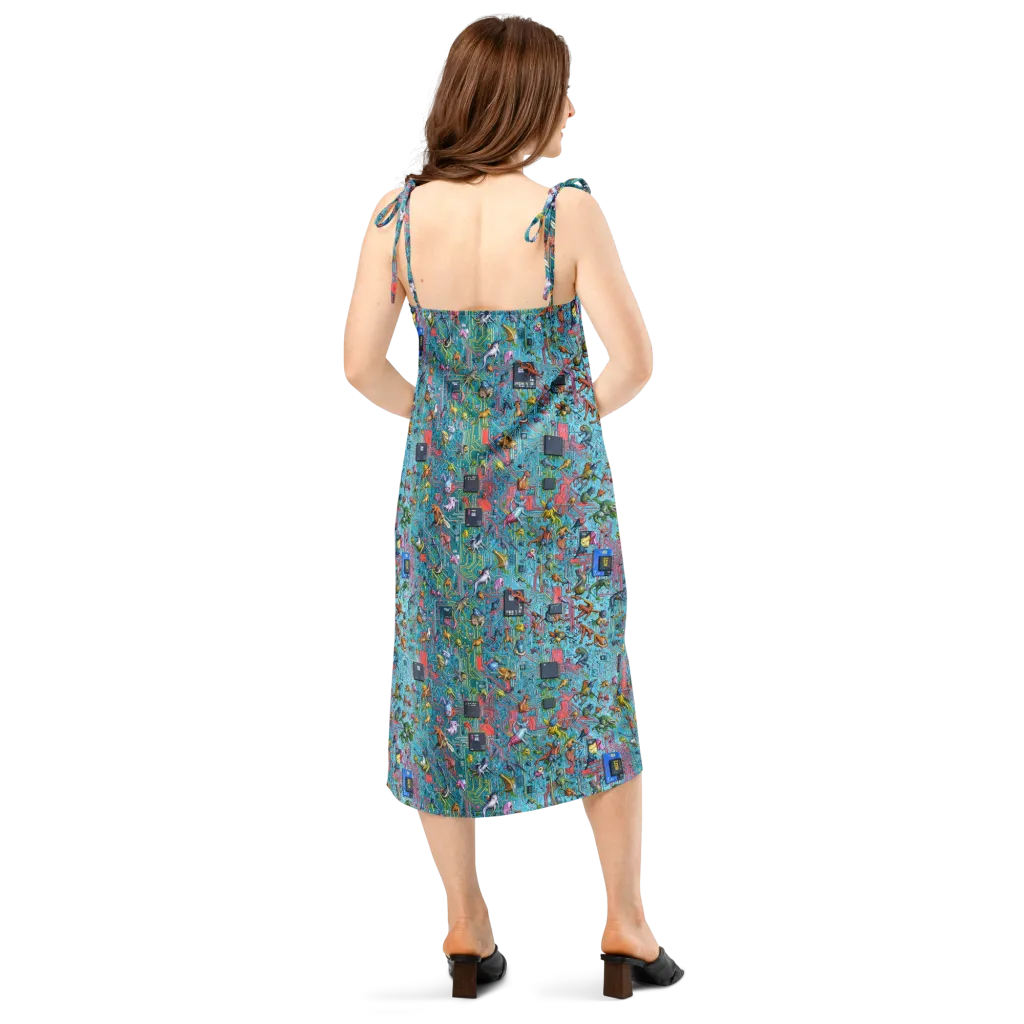 Circuit Menagerie on Slip Dress — Back