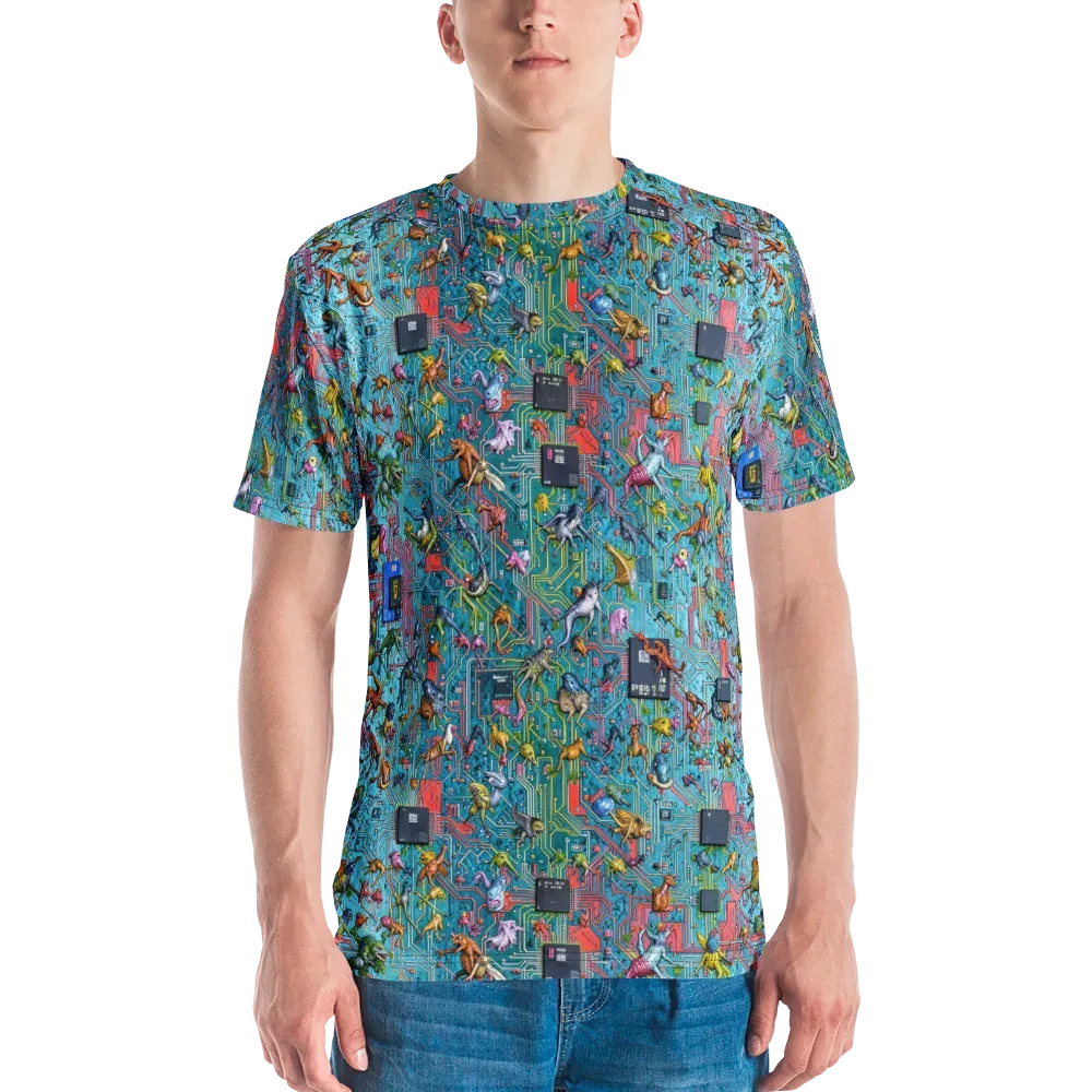 Circuit Menagerie on Men's Crew Neck T-Shirt — Front