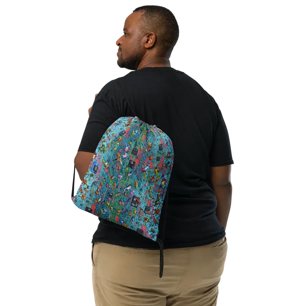 Circuit Menagerie on Drawstring Bag — Print file