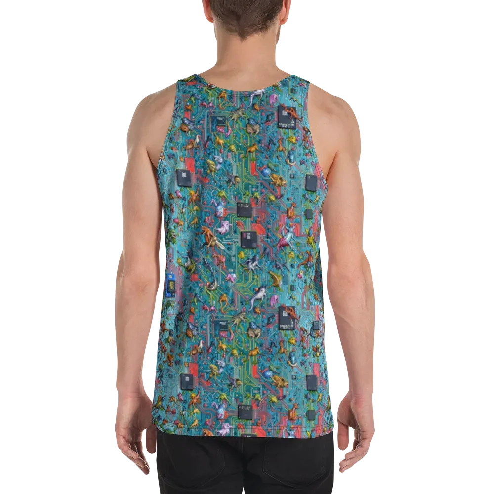 Circuit Menagerie on Men's Tank Top — Back