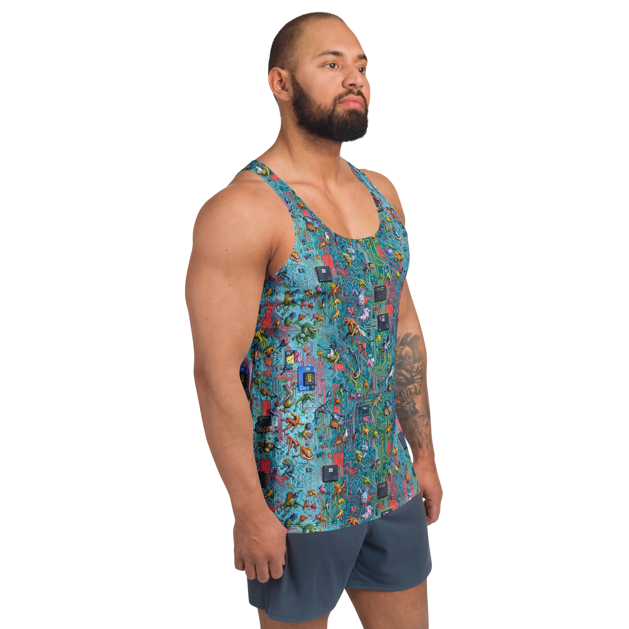 Circuit Menagerie on Men's Tank Top — Front print
