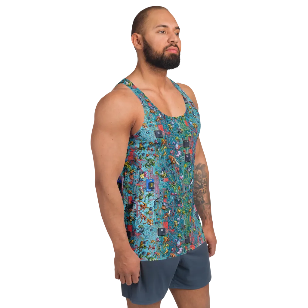 Circuit Menagerie on Men's Tank Top — Front print