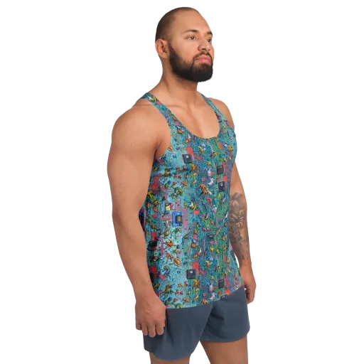 Circuit Menagerie on a Men's Tank Top