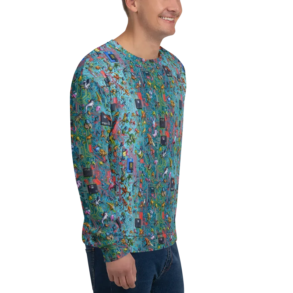 Circuit Menagerie on Sweatshirt — Right Front