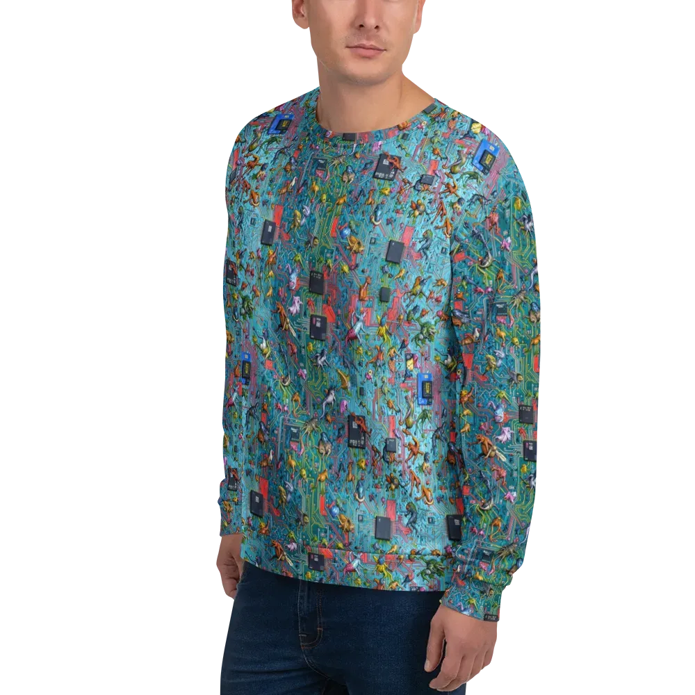 Circuit Menagerie on Sweatshirt — Left Front