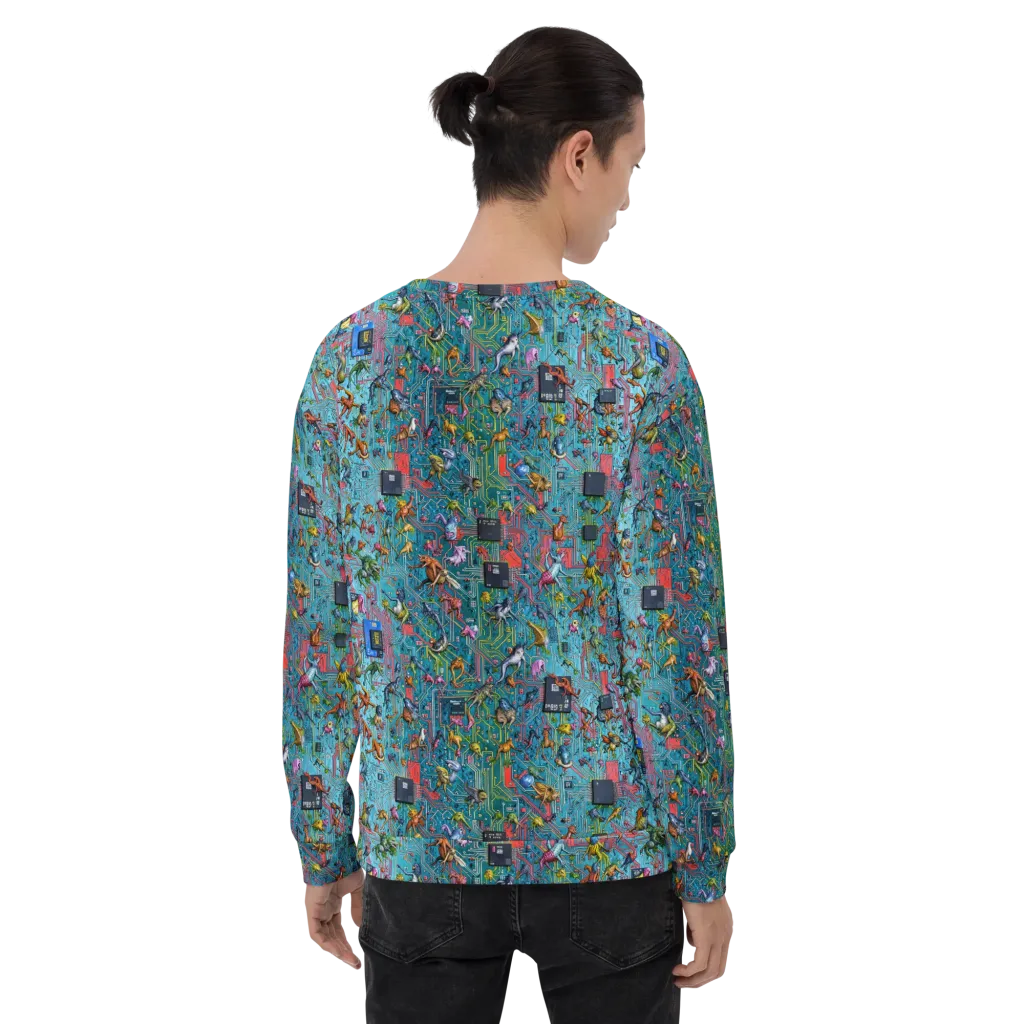 Circuit Menagerie on Sweatshirt — Back print