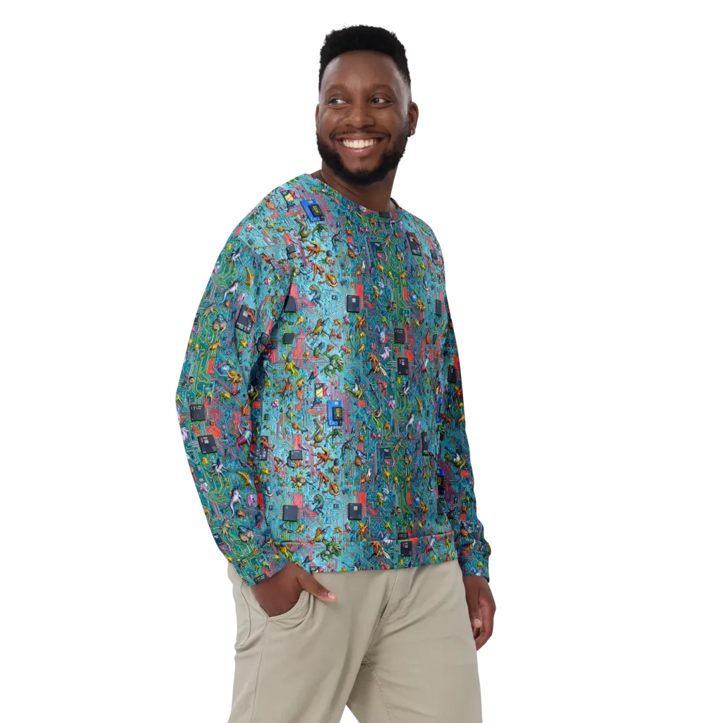 Circuit Menagerie on Sweatshirt — Front print