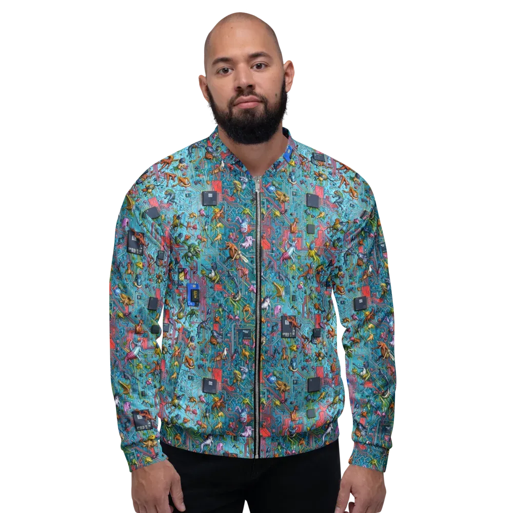 Circuit Menagerie on Bomber Jacket — Front