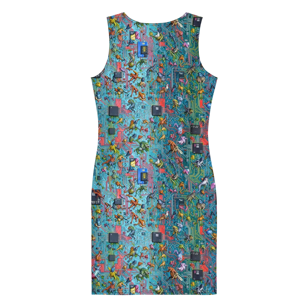 Circuit Menagerie on Bodycon Dress — Print file