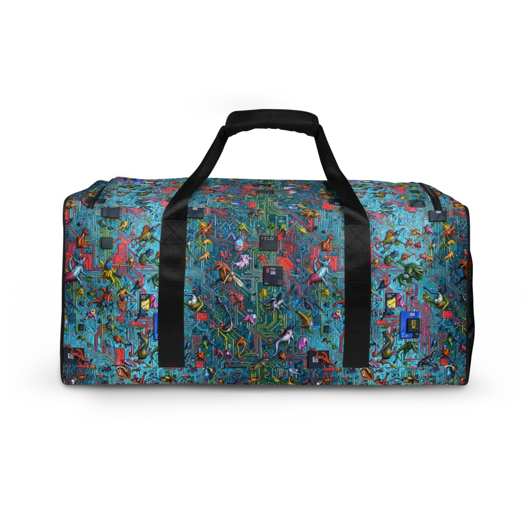Circuit Menagerie on Duffle Bag — Back print