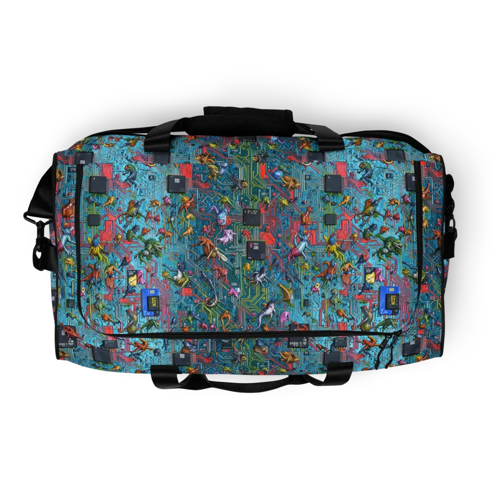 Circuit Menagerie on Duffle Bag — Top print