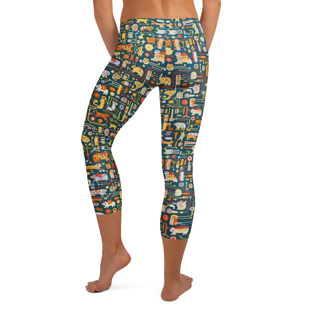 Circuit Critters on Capri Leggings — Back
