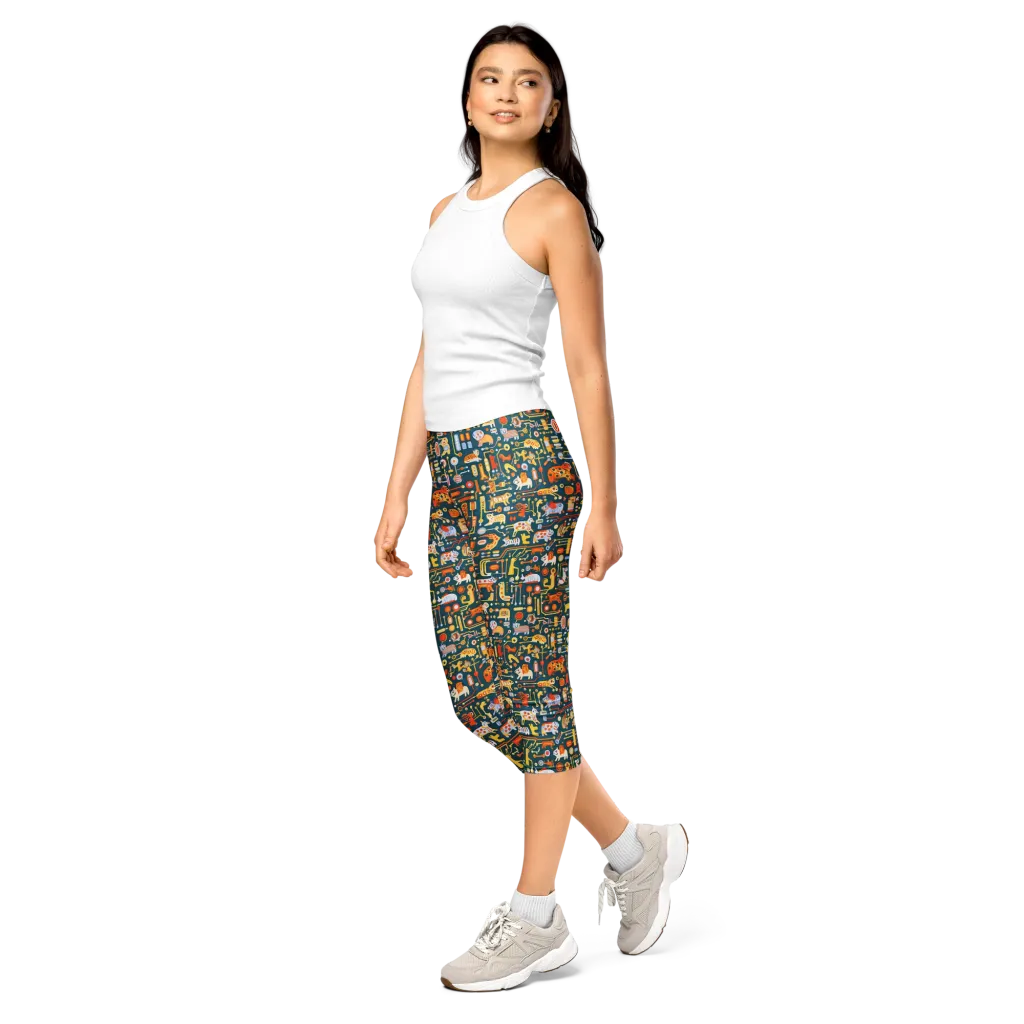 Circuit Critters on Capri Leggings — Print file