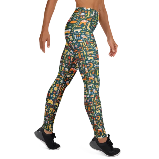 Circuit Critters on a Yoga Leggings