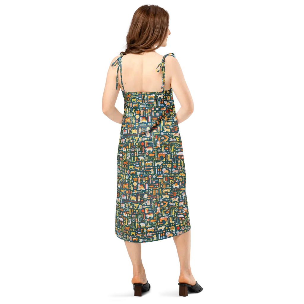 Circuit Critters on Slip Dress — Back
