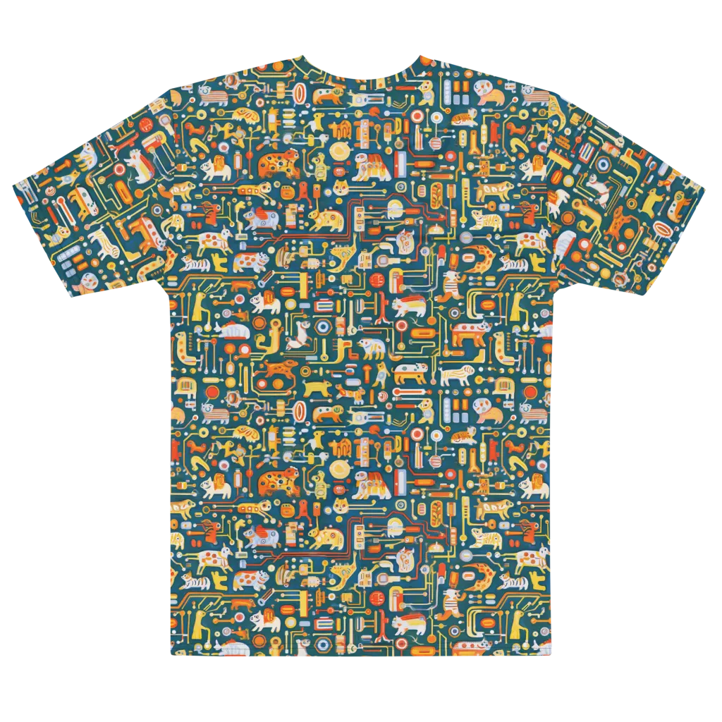 Circuit Critters on Men's Cotton Crew Neck T-Shirt — Front print