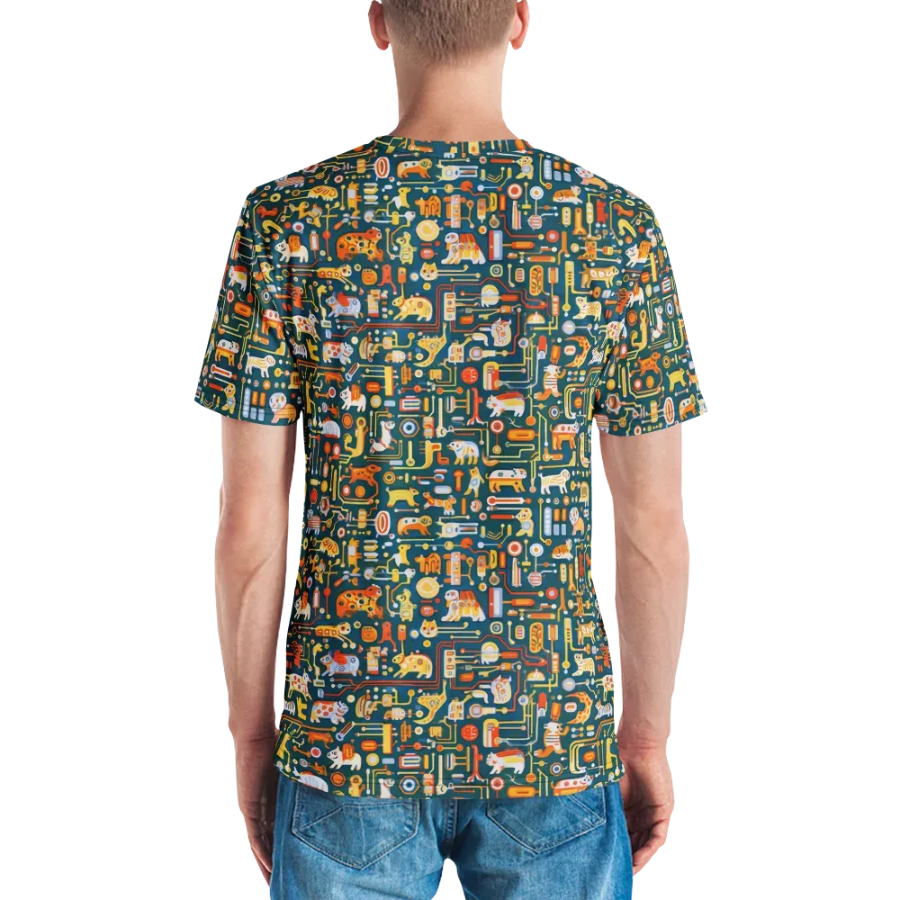 Circuit Critters on Men's Crew Neck T-Shirt — Back