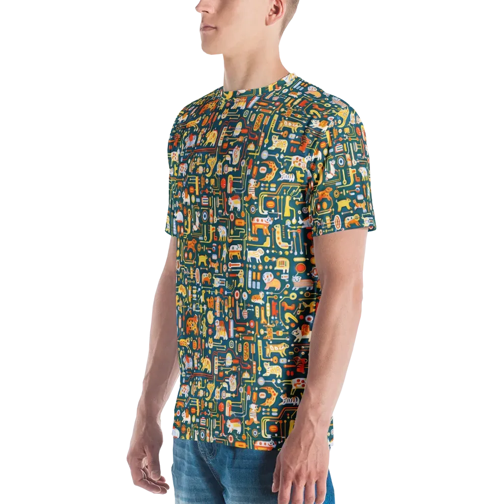 Circuit Critters on Men's Crew Neck T-Shirt — Left