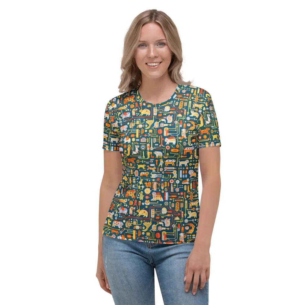 Circuit Critters on Women's Crew Neck T-Shirt — Front