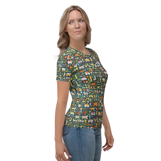 Circuit Critters on a Women's Crew Neck T-Shirt